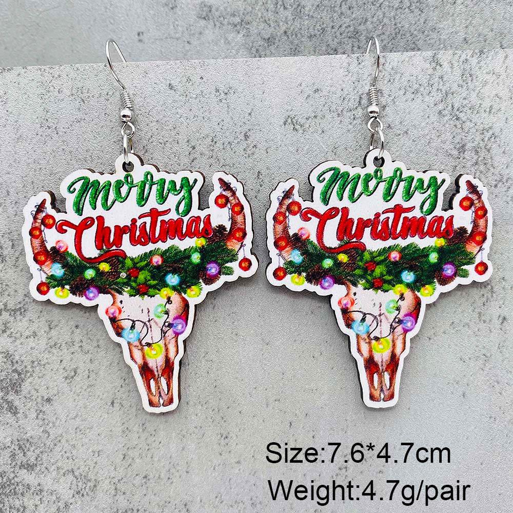 Wooden Christmas Earrings – Santa, Red Car, Gnome & Reindeer Designs