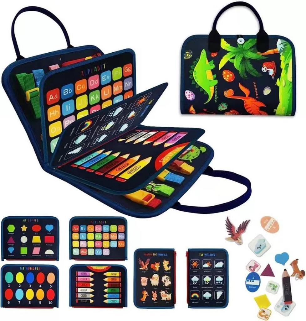 Montessori Early Childhood Educational Felt Learning Board: Teaches Dressing and Shoelace Tying.