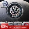 For VOLKSWAGEN VW Car Steering Wheel Auto Emblem Sticker Accessories For Volkswagen VW R-line GTI R Polo Golf Touareg Passat Mag