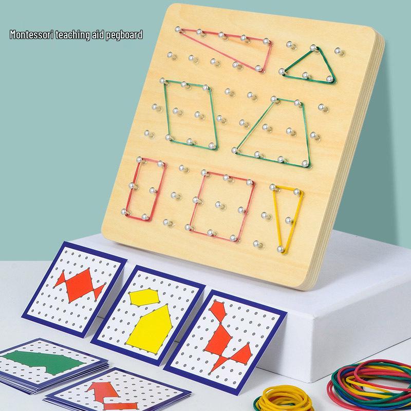 

Montessori Math Puzzle & Pinboard: Wooden Toys for Kindergarten & Senior Class