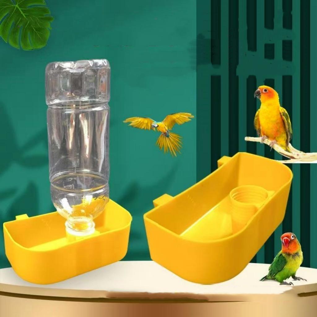 1/2Pcs Pet Birds Hanging Double Cups Drinker Anti-spill and No Crowding Chick Quail Pigeon Parrot Birds Water Drinking Container