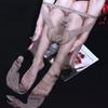 Lace 3D Thin Sexy Men Oil Shiny Sockings Glossy U Convex Pouch Temptation Perspective Tight Stockings COCKring Shaping Pantyhose