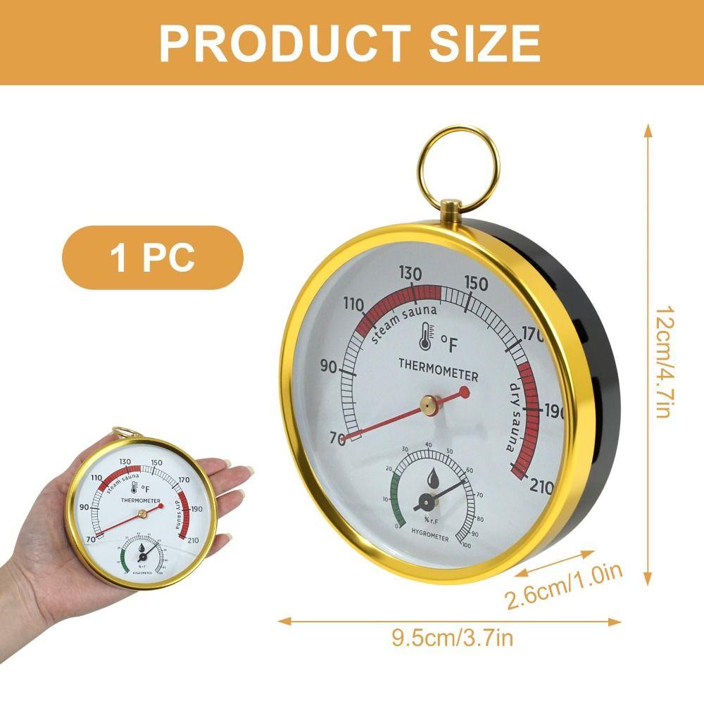 2-in-1 Sauna Thermometer Hygrometer Hängendes Design Doppelte Anzeige Fahrenheit Thermometer Hohe Temperaturbeständigkeit Tragbar