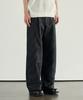 ROTEMBER Non-Faded Slub Wide Denim Pants [Black]