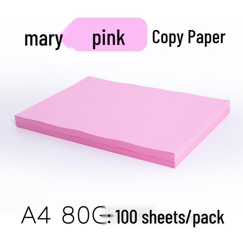 Color Copy Paper A4 80g 100 Sheets - Pink & Yellow for Crafting & Origami