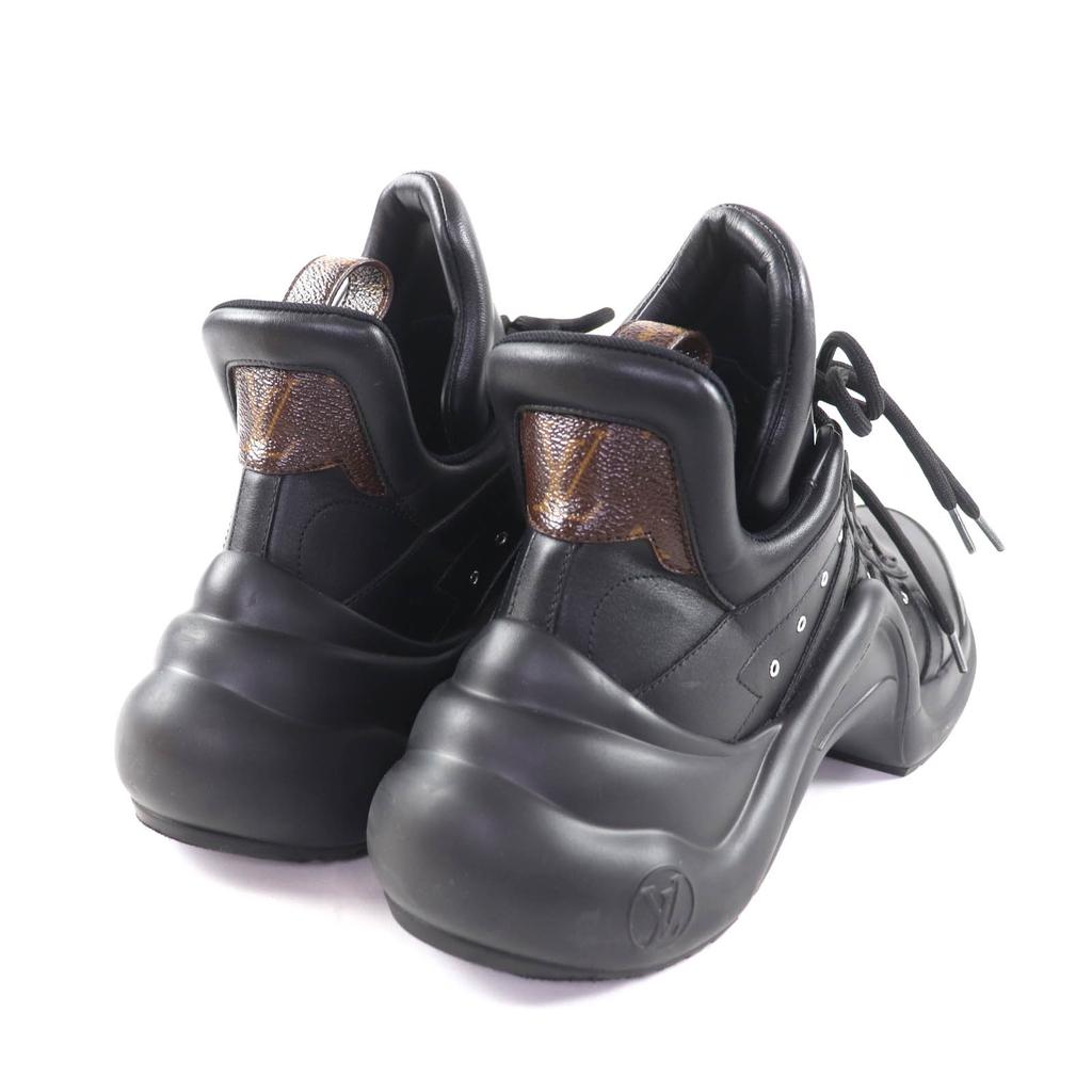 Ausgezeichnete LOUIS VUITTON Sneaker Arclight Linie schwarzes Leder Damen 41 Gebraucht