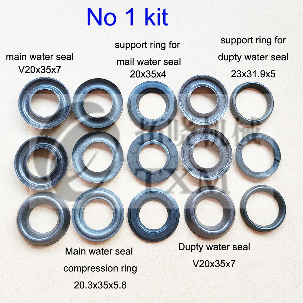 Kit di sigillatura e riparazione per idropulitrice ad altissima pressione: Testa Pompa, Morsetto, Panno, Stantuffo in Gomma e Paraolio