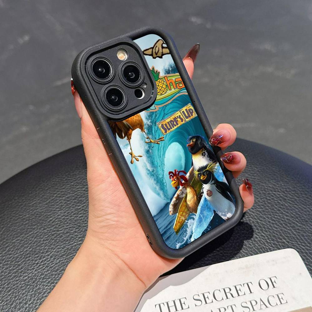 Chicken J-Joe Surf Phone Case For iPhone 17 16 15 14 13 12 11 Pro Plus Max Soft TPU Ladder Lens Protection Soft Cover