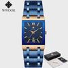 WWOOR Top Brand Luxury Steel Strap Business Quartz Watch Men Casual Waterproof Sports Watch