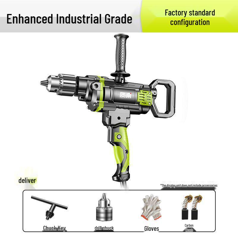 German High-Quality Professional Electric Drill and Mixer: Aircraft, Hammering, Cement, and Putty Powder