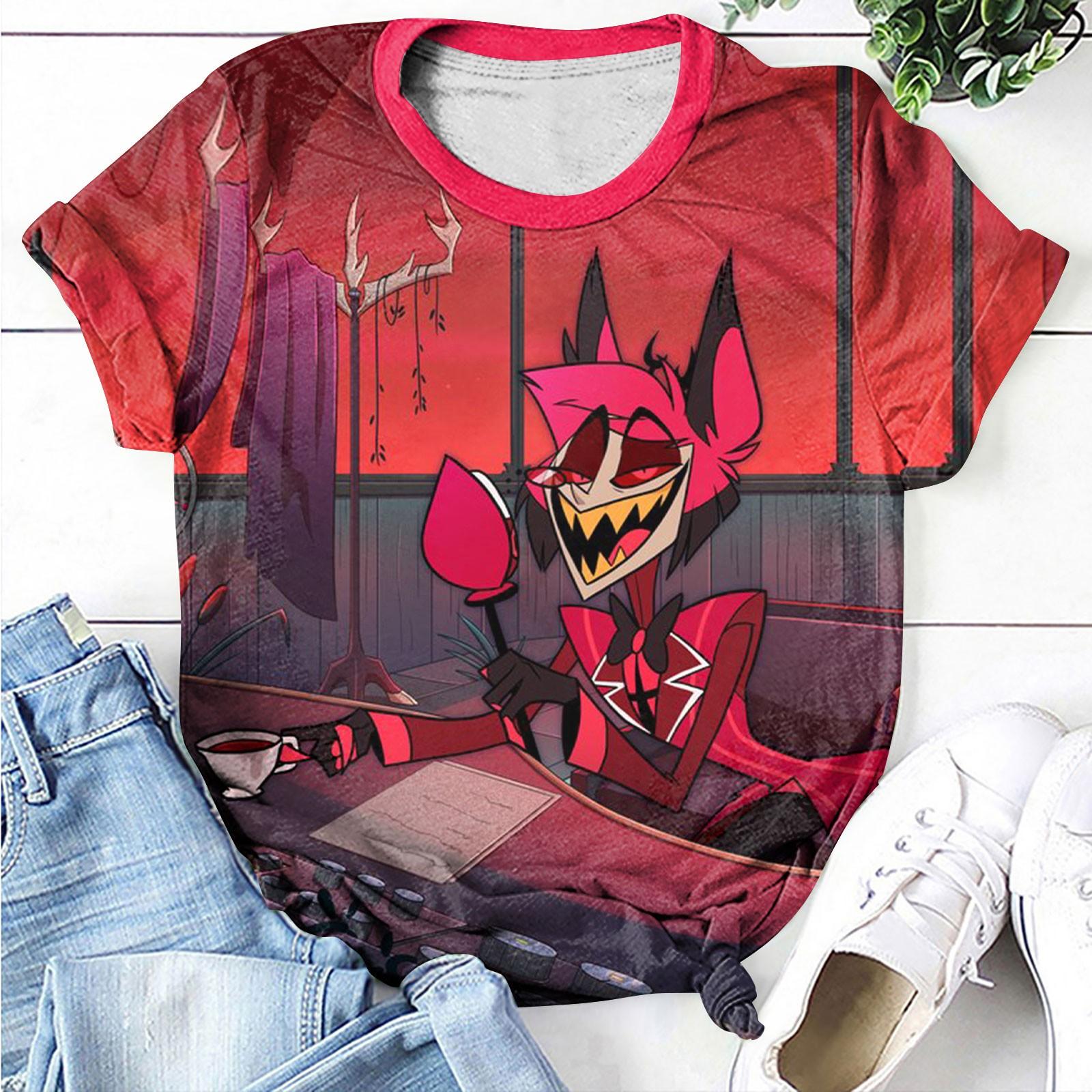 

Women s Fashion Casual Printed Short Sleeve Round Neck Pullover Tops M винний