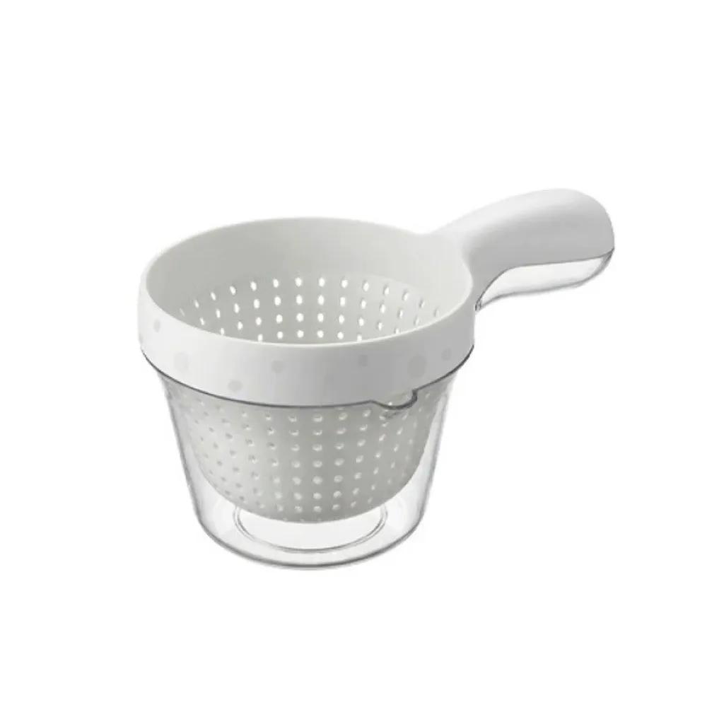 2 in 1 Vegetable Fruit Cleaning and Drainage Basket Cleaning Basket Folding Water Filter Net Kitchen Gadgets Detachable