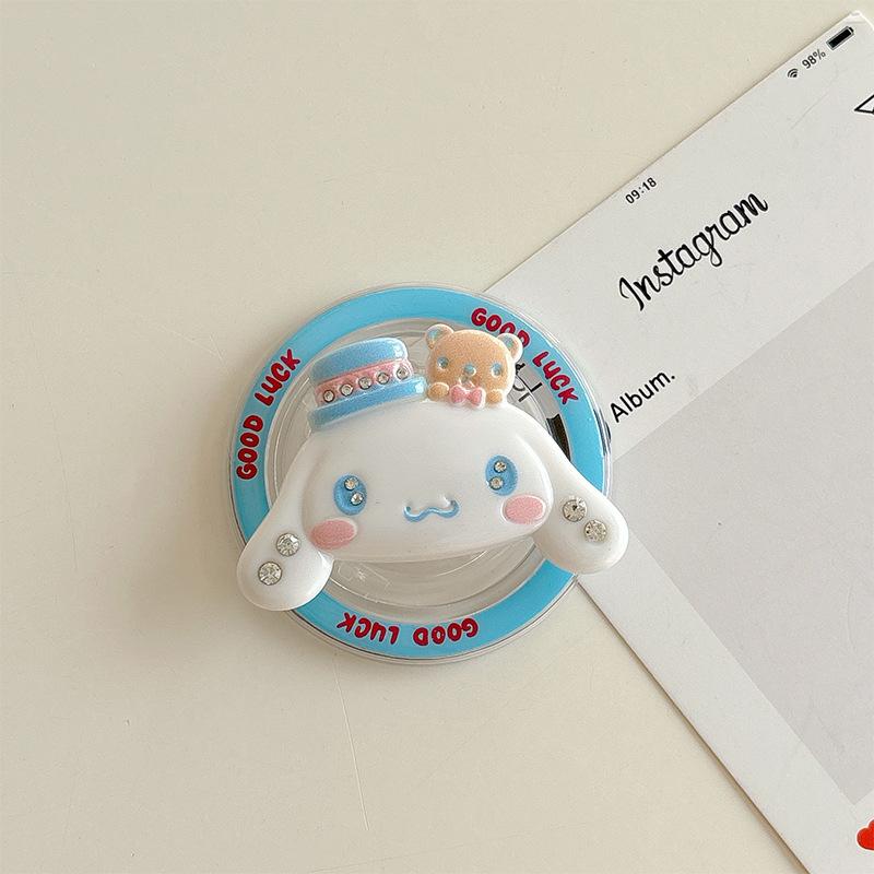 Cartoon Kt Cat Cute Puppy Mobile Phone Airbag Bracket Magnetic Back Sticker Retractable Lazy Desktop Drama Bracket