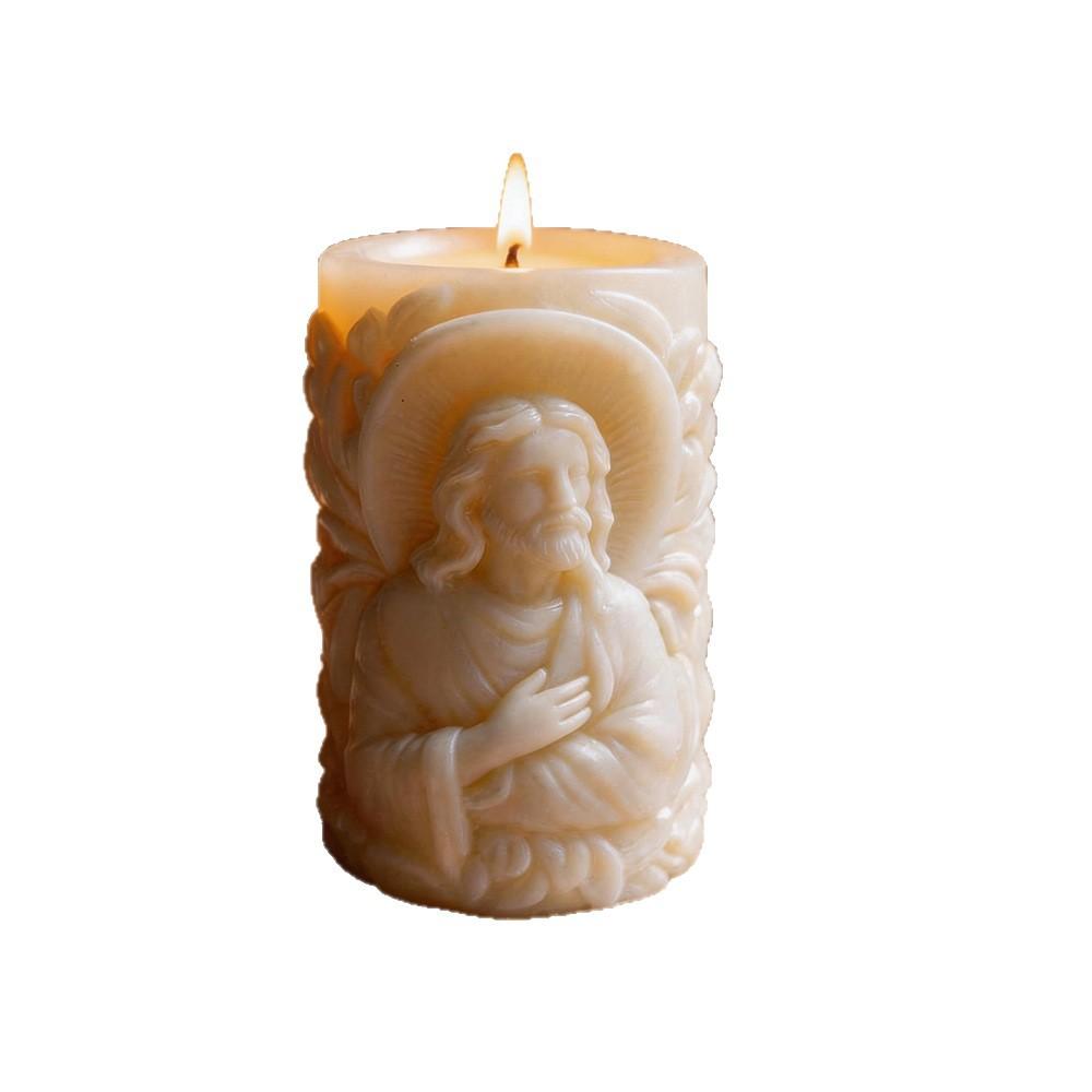 Religiöse Kerzenform Geprägte Porträt-Kerzenform Aromatherapie-Wachsform Retro Für Kerzenherstellung Religiöse Veranstaltungen Zuhause