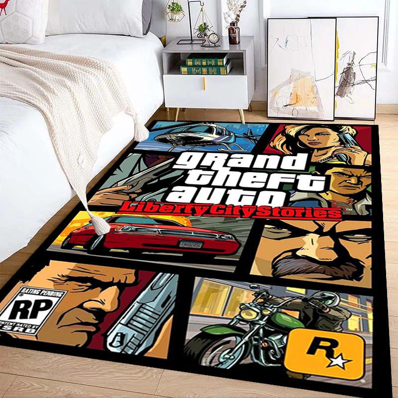 Grand Theft Auto Online: Covor de Aventură cu Octan Ridicat Potrivit pentru toate anotimpurile Decor Acasă Modă Cadouri de Crăciun Artă