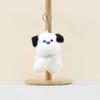 Adorable Plush Dog Keychain With Cute Pearl Necklace For Bags And Accessories