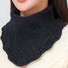 Thick Winter Warm Ring Scarf Women Solid Knitted Striped Collor Neckerchief Outdoor Ski Full Mask Woolen Yarn Bufanda Muffler