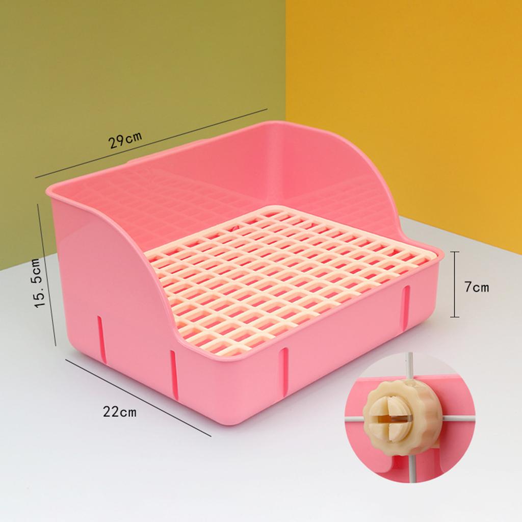 Rabbit Litter Box Pee Pan Tray Pet Toilet Corner Toilet Box Litter Pan Bunny Trainer for Small Animals Chinchillas Rats