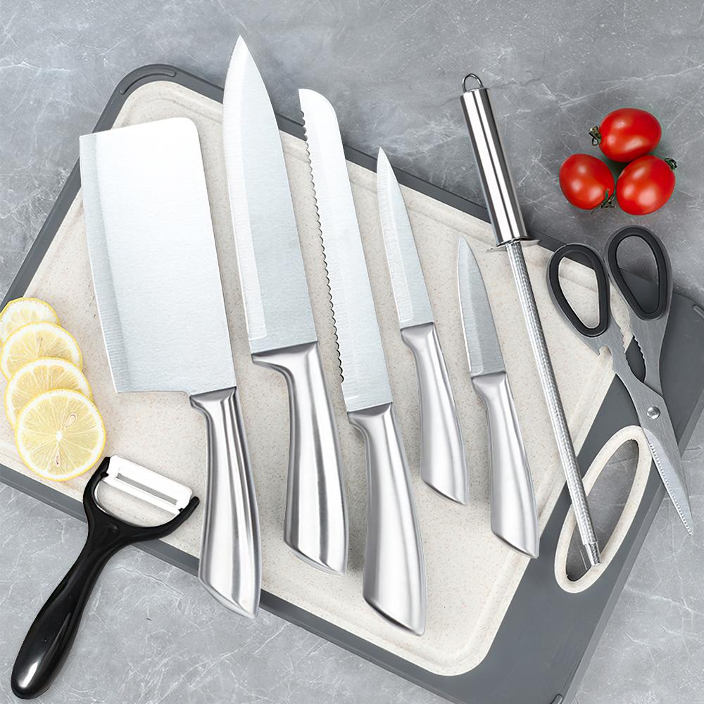 Includes Scissors and Sharpening Rod Multiple Blade Types Stainless Steel Knife Sets With Block