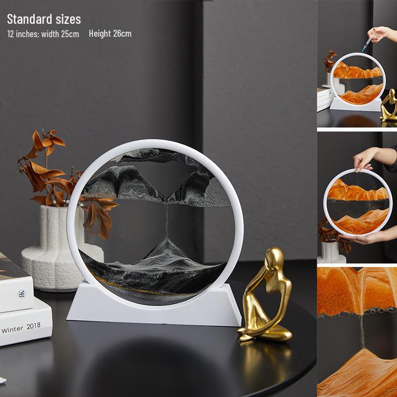 Eleganckie ozdoby z ruchomym piaskiem do dekoracji domu i biura