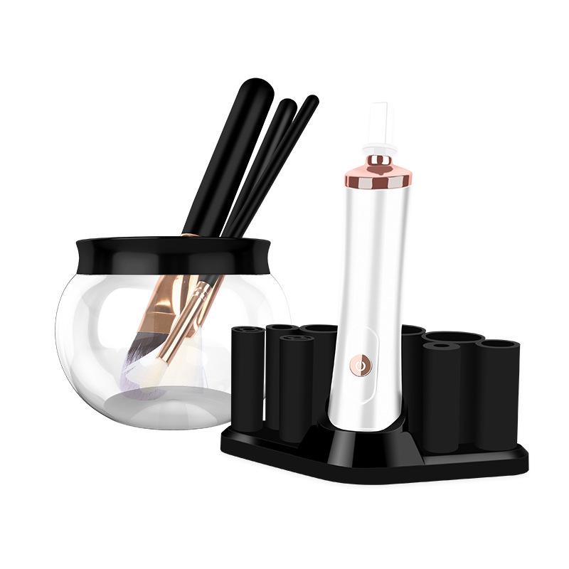 Electric Makeup Brush Cleaner and Dryer - Quick Wash & Dry Spin Tool белый