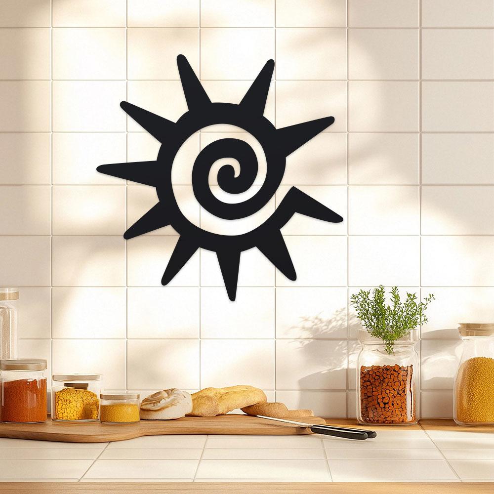 1pc Metal Sun Wall Art Rustic Kokopelli Sculpture Southwestern Decor for Indoor Outdoor