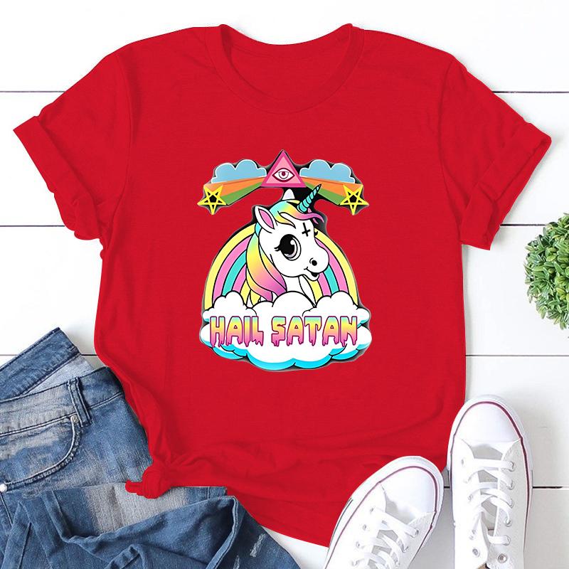 

Слава Сатане Футболка Мужская Мода Короткий Рукав Хлопковые Топы Модная Одежда S