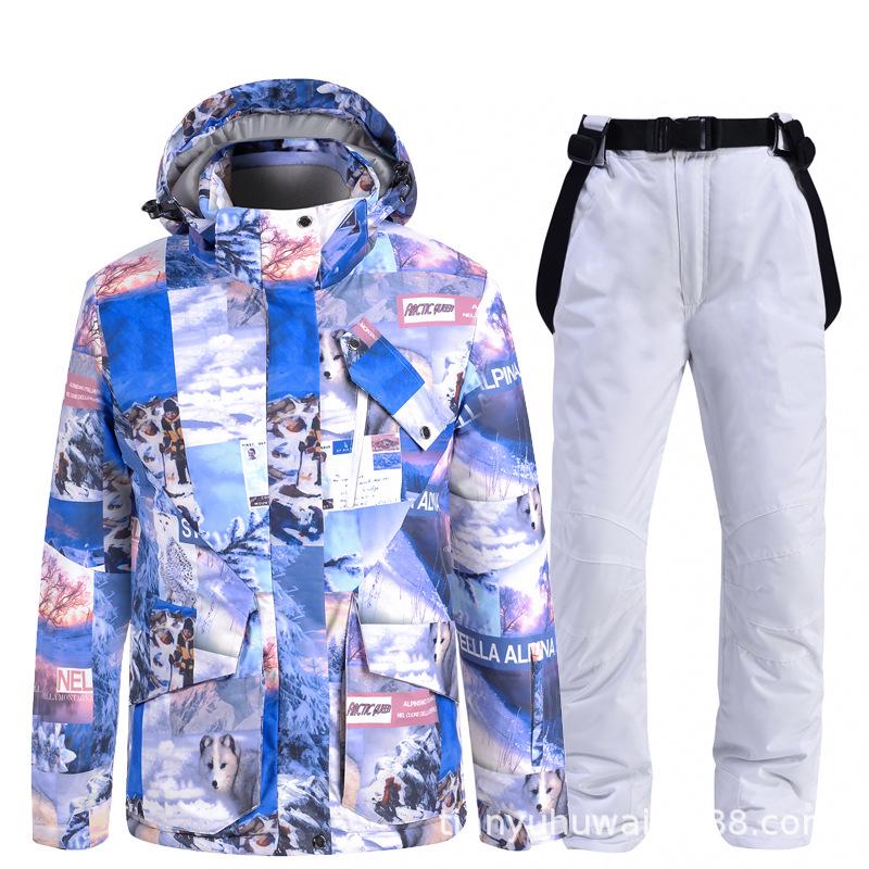 Korean Style Winter Ski Suit: Warm, Thickened Set for Men & Women