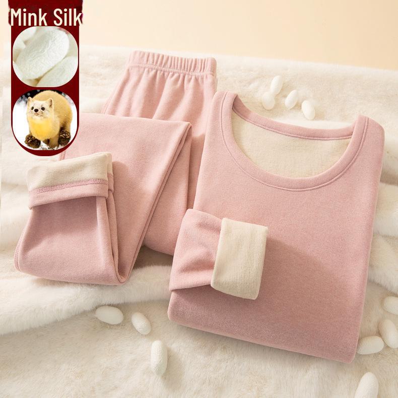 

Комплект нижнего белья унисекс из двухстороннего бархата и норки на осень/зиму 4XL