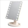 360° Rotating LED Vanity Mirror with Touch Sensor, 16/22 Lights, and Desktop Storage