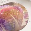 Diatomaceous Earth Floor Mat Colorful Cabbage 3D Realistic Pattern Rug Non-Slip Absorbent Carpet for Bedroom Entrance Kitchen Bathroom