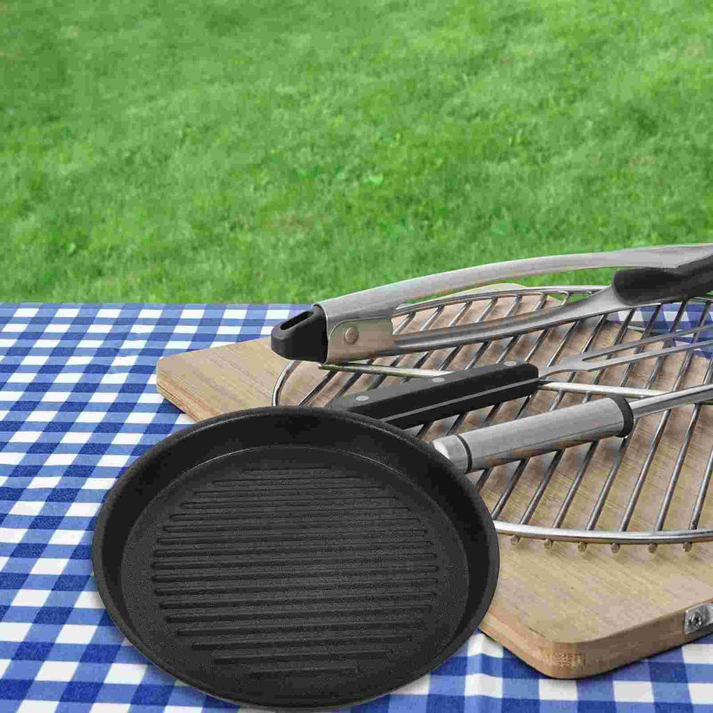 Non stick Grill Pan Steak Plate Outdoor Non Stick Grill Pan Barbecue Outdoor Barbecue Pan Aluminum Kitchen Supply BBQ Fish