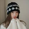 Warm Retro Beanie Hat Knitted Winter Cold Hat Fashion Jacquard Knitted Hat  Winter