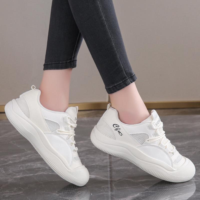 

Breathable mesh casual sports shoes women s 2025 summer new lightweight non-slip white shoes outdoor running training shoes 35 белый