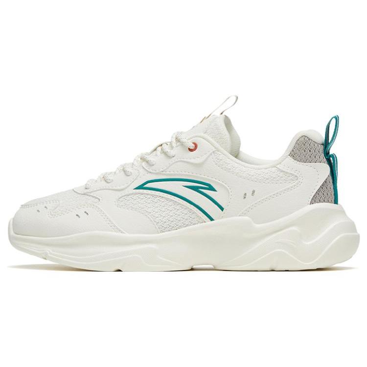 New Anta Wear Resistant Non Slip And Breathable Low Top Sports Casual Shoes Women's White Gray Green 922328815-1