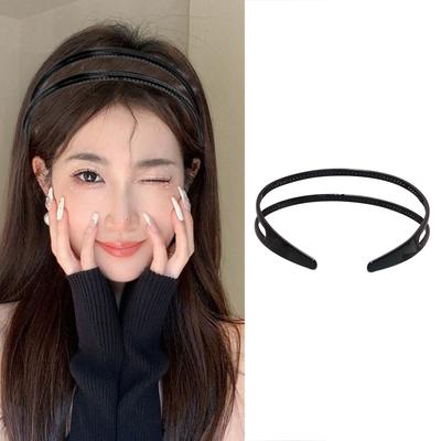 3 Stück Doppelreihige Stirnbänder Stilvoller und Schlichter Haarreif für Make-up, Sport und Freizeitkleidung Damen Accessoires