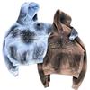 3D Digitale Print Kleurverloop Hoodie Unisex Streetwear Rits Sweatshirt Losse Pasvorm Lange Mouw