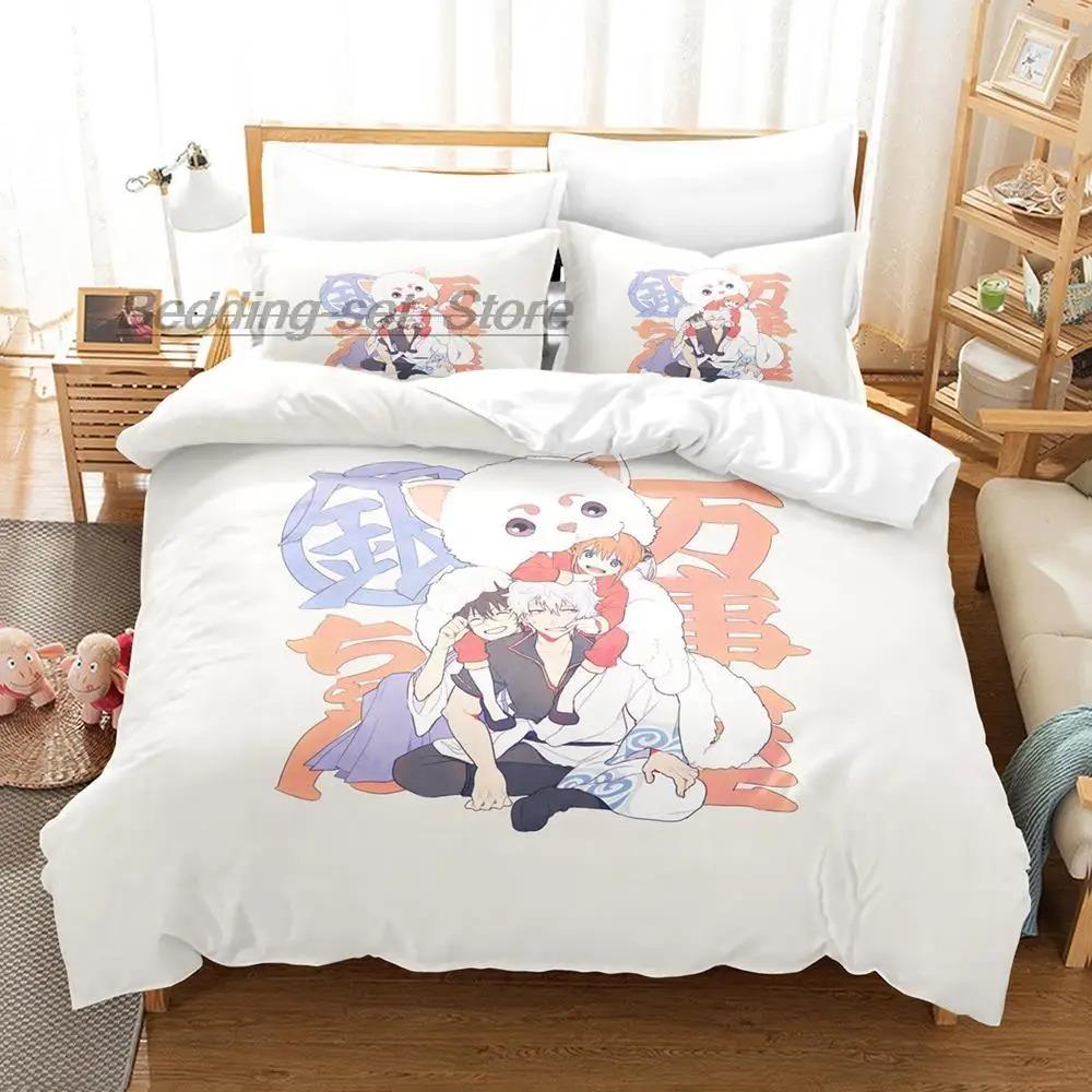 Gintama Bedding Set Single Twin Full Queen King Size Bed Set Aldult Kid Bedroom Duvetcover Sets 3D Print Anime Bed Sheet Set