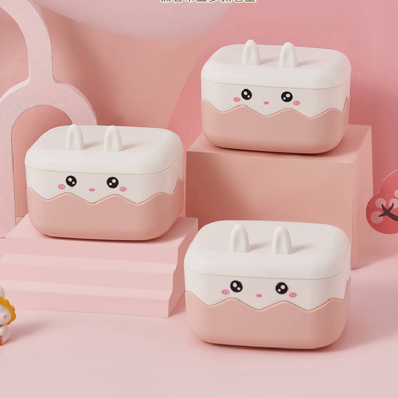 Creative Rabbit Soap Container With Double Layer Waterproof Travel Soap Holder For Bathroom Or Travel