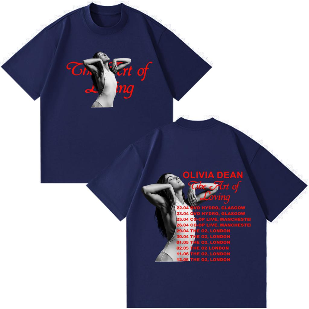 Olivia Dean Art Of Loving Tour 2026 Graphic T Shirt Unisex Unisex Fashion Tshirt Shortsleeved Loose Casual Cotton Hiphop Tshirts