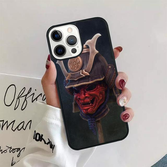 Samurai Mask Warrior Helmet Coque Shell For iPhone 17 Air 15 16 14 13 12 Pro Max 11 Pro Max Plus Phone Case Cover