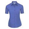 Russell Collection Womens/Ladies Poplin Easy-Care Short-Sleeved Shirt