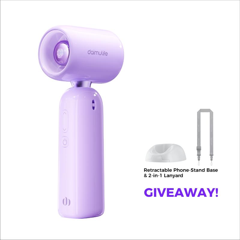 Handheld Turbo Mini Fan 4000mAh Battery Portable Rechargeable Fan With LED Display 5 Speeds Turbo Fans For Beach Travel Vacation