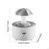 Rotating Umbrella Drop Humidifier Multipurpose for Home Tabletop Study White