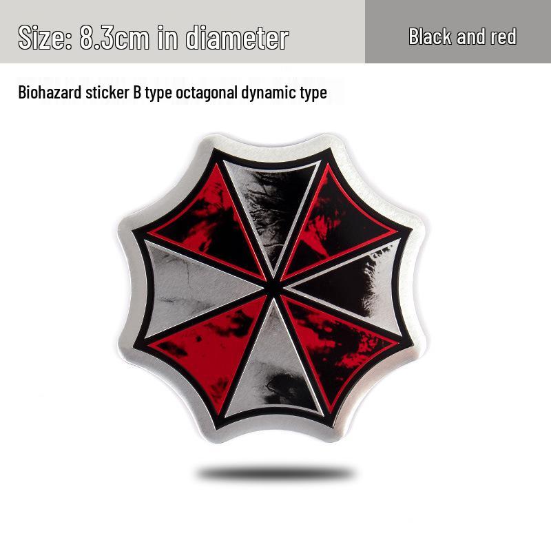 Creative Metal Car Stickers: Biochemical Crisis Scratch Cover & Umbrella Design
