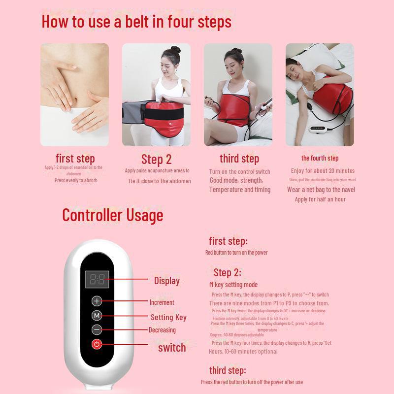 Intelligenter Mikrostrom-Fitness- und Schlankheitsgürtel für den Bauch mit Heizung, Akupunktur und EMS-Massage.