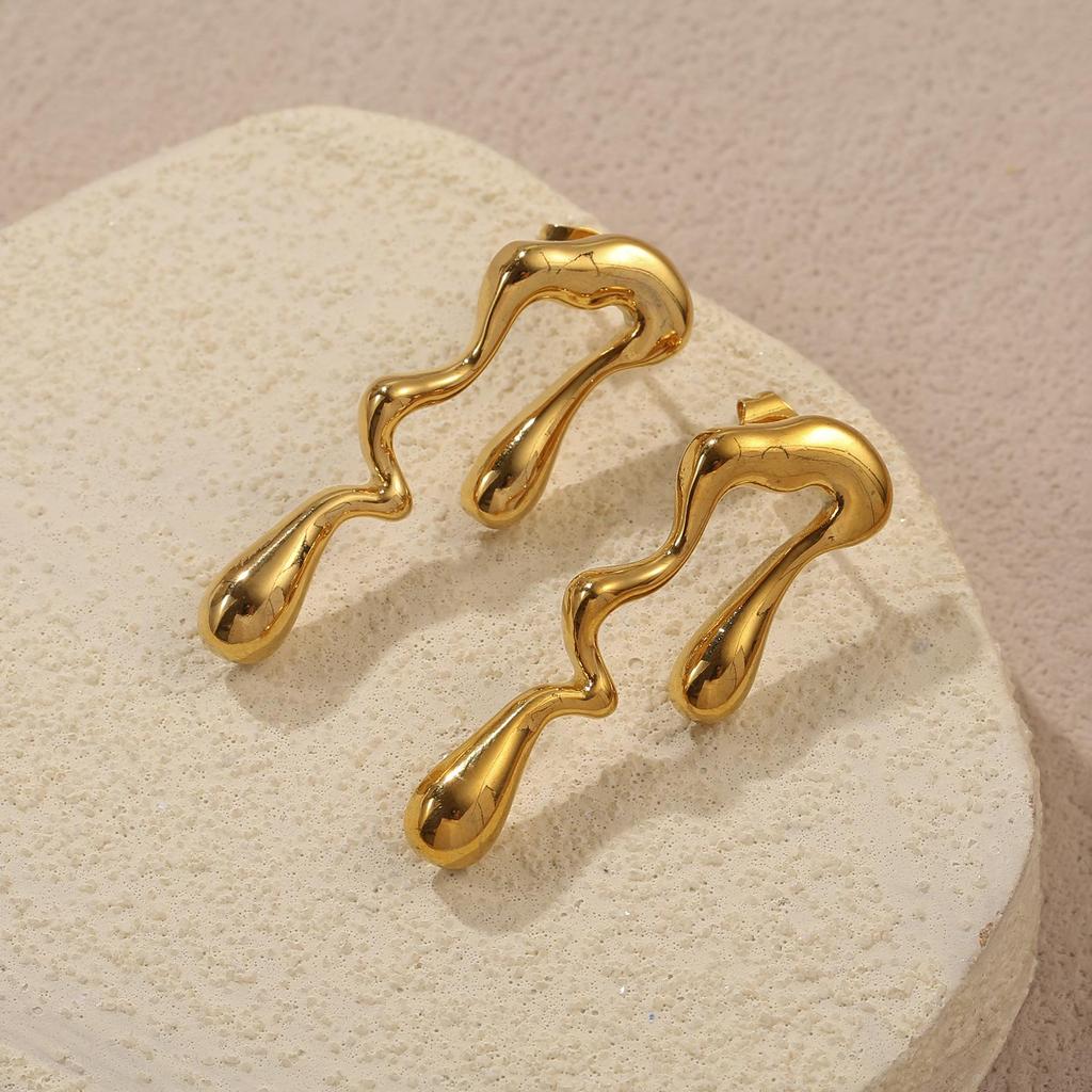 LNCHRAN 304 Stainless Steel Water Drop Dangle Earrings for Women