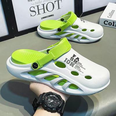 Herren Hollow Out Design Leichte Geschlossene Zehen Slip On Schuhe Herren Casual Walking Schuhe Sandalen Strandschuhe