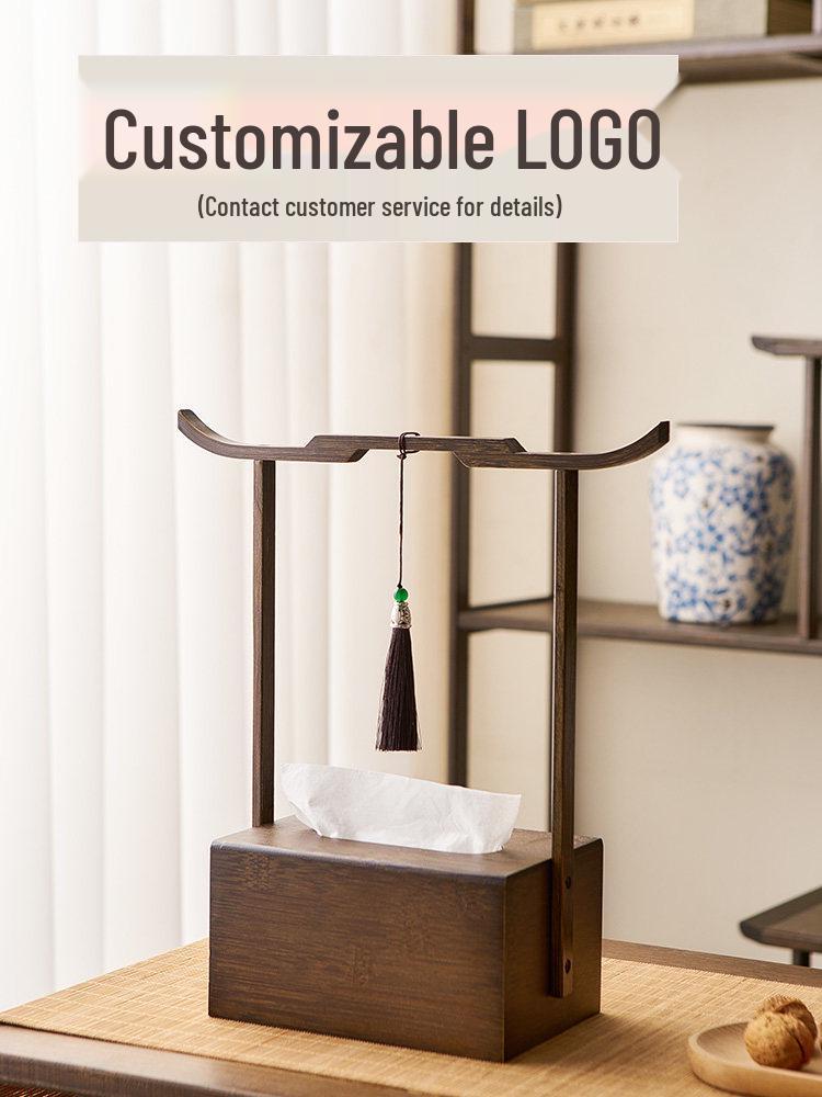 Chinese Zen-Inspired Tissue Holder for Home and Tea Room