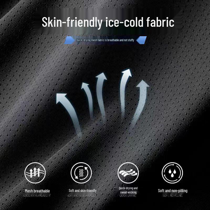 Men's Lightweight Quick-Dry Ice Silk Mesh T-Shirt - Summer 2026 Collection